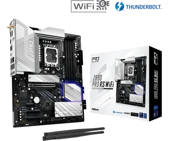 ASROCK Z890 Pro RS WIFI DDR5 Intel Motherboard ( White )