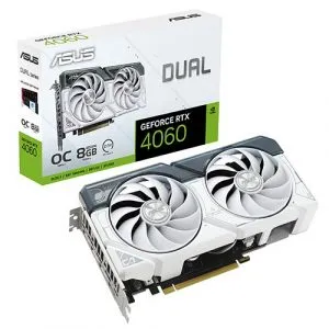 Asus Dual Rtx 4060 Oc White Edition 8Gb Gddr6 Graphics Card (DUAL-RTX4060-O8G-WHITE)