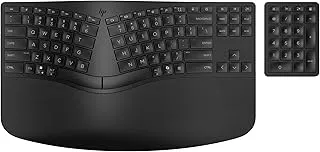 HP 960 Ergonomic Wireless Keyboard/Multi-Device/Soft Touch Palm Rest/Bluetooth/Swift Pair/OS Auto-Detection/Negative tilt/Split keyframe/Separate numpad