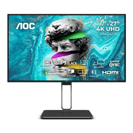 AOC U27U2DP 27" 4K UHD IPS Monitor with USB‑C Docking HDR400