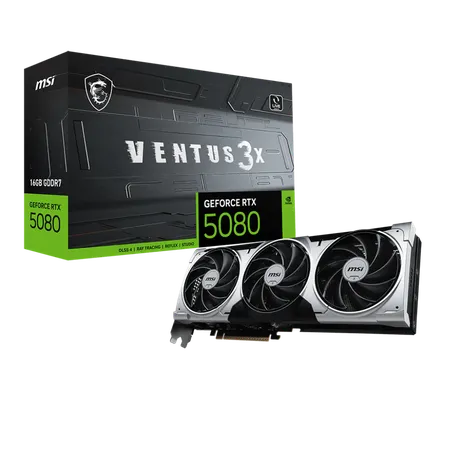 MSI Ventus 3X OC Plus GeForce RTX 5080 16GB GDDR7 Graphics Card