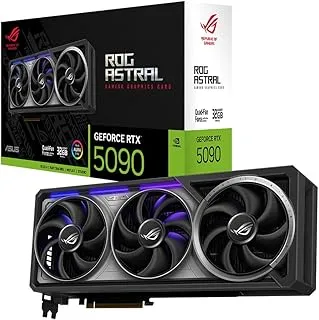 ASUS ROG Astral GeForce RTX 5090 32GB GDDR7 Gaming Graphics Card (Nvidia GeForce RTX5090, Four Fans, 3.8 Slot Design, PCIe 5.0, 2X HDMI 2.1b, 3X DisplayPort 2.1a, ROG-ASTRAL-RTX5090-32G-GAMING)