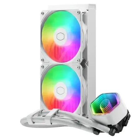 Cooler Master MasterLiquid Core Nex 240 ARGB AIO Liquid CPU Cooler - White