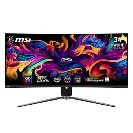 MSI MAG 341CQP QD-OLED 34" UWQHD 175Hz 0.03ms Curved OLED Gaming Monitor