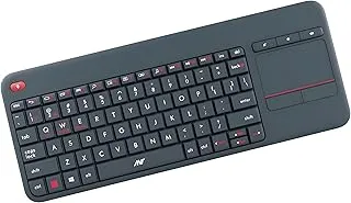 Ant Esports WK100 V2 Wireless & Bluetooth Keyboard with Touchpad | 2-in-1 Multi-Device Compact Keyboard for Windows, Android, Smart TV, Tablets & Laptops | Built-in Trackpad | Black