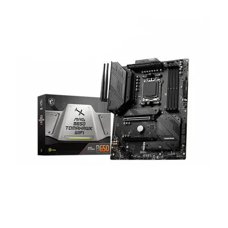 MSI MAG B650 Tomahawk WiFi Motherboard, ATX - Supports AMD Ryzen 7000 Series Processors, AM5-14 Duet Rail 80A VRM, DDR5 Memory Boost 6400+MHz/OC, 2 x PCIe 4.0 x16, 3 x M.2 Gen4, Wi-Fi 6E