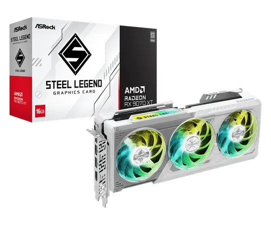 ASROCK Radeon RX 9070 XT Steel Legend Dark 16GB AMD Graphic Card