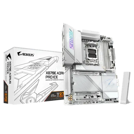GIGABYTE X870E Aorus Pro ICE WIFI7 DDR5 AMD Motherboard ( White )