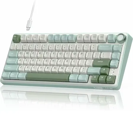 ROYAL KLUDGE RK M75 75% RGB Mechanical Wireless Gaming Keyboard ( Taro Milk ) ( Linear K Silver Switch )