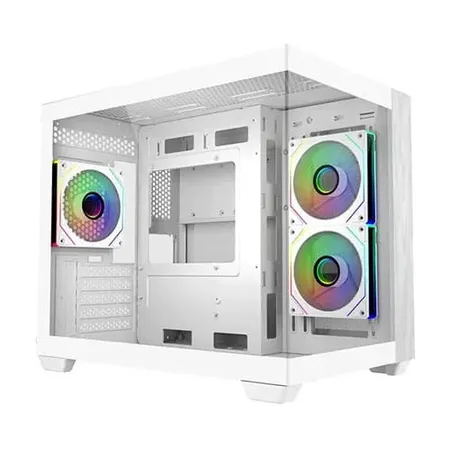 Cooler Master Elite 481 Wood White ARGB M-ATX Mini Tower Case