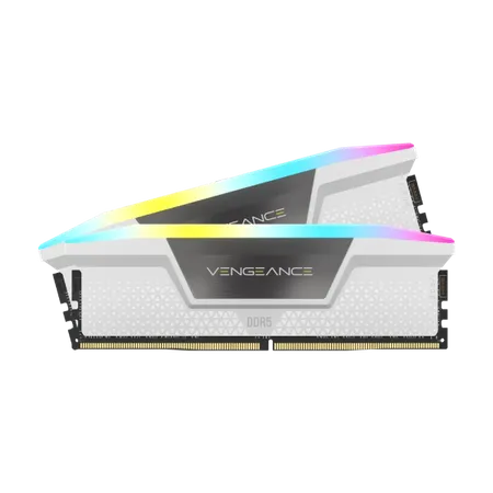 Corsair VENGEANCE RGB 64GB (32GB x 2) DDR5 DRAM 6000Mhz CL30 AMD EXPO & Intel XMP Memory (RAM) Grey