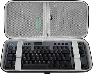 GEEKRIA TKL Keyboard Case, Hard Shell Travel Carrying Bag for 80% / 87 Keys Mechanical Gaming Keyboard, Compatible with Logitech G915 TKL, G PRO Keyboard/G PRO X (Extra Space)