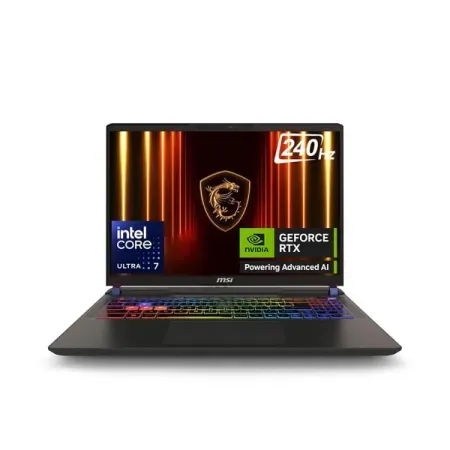 MSI Vector 16 HX AI,Intel Series 2 Core Ultra 7 255HX,41CM QHD+ 240Hz Gaming Laptop (32GB/1TB NVMe SSD/Windows 11 Home/GeForce RTX 5070 Ti,GDDR7 12GB/Cosmos Gray/2.7Kg), A2XWHG-227IN