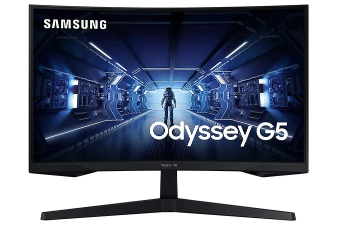 SAMSUNG ODYSSEY G5 27 INCH LC27G55TQWWXXL WQHD 144HZ CURVED GAMING MONITOR