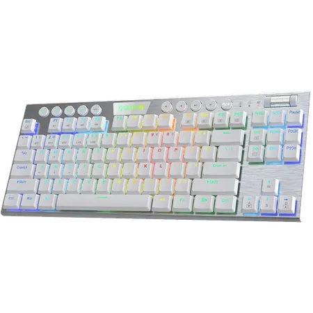 REDRAGON K621 Horus Tenkeyless Low Profile Mechanical Switch Wireless + Bluetooth Gaming Keyboard ( White )