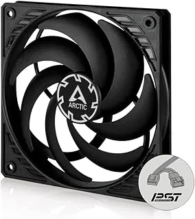 ARCTIC P12 Slim PWM PST (3 Pack) - PC Fans, 120mm Case Fan with PWM Sharing Technology (PST), Pressure-optimised, Quiet Motor, Computer, Extra Slim, 300–2100 RPM - Black