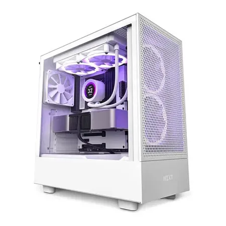 NZXT H5 FLOW RGB MID-TOWER ATX CABINET WHITE