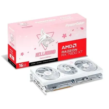 PowerColor Hellhound Sakura RX 7800 XT OC 16GB GDDR6 Graphics Card