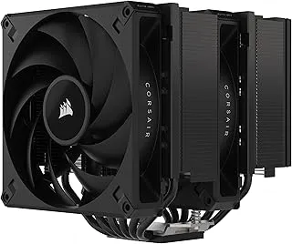 CORSAIR A115 High-Performance Tower CPU Air Cooler — Cools up to 270W TDP - Slide-and-Lock Fan Mount - Two Corsair AF140 Elite Fans Pre-Applied Thermal Paste — Black