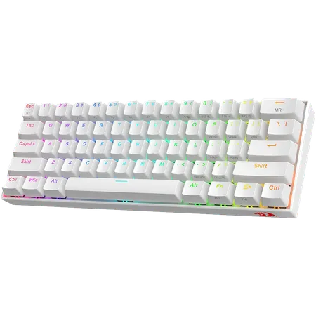 REDRAGON K530 PRO WHITE (WIRED/WIRELESS/BT) RED SWITCH WHITE