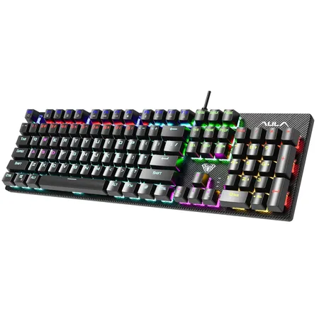 AULA S2022B Full Size Wired Mechanical Gaming Keyboard ( Black ) ( Blue Switch ) ( S2022B )