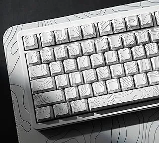 dagaladoo XVX 132 Keys Altitude line Side Print Keycaps, 5-Side DYE-Sub-Beautiful Patterns,PBT Keycaps,.Cherry Type Full keycaps for Most 61/64/66/68/84/87/96/98/100/104/108 Key Mechanical Keyboards