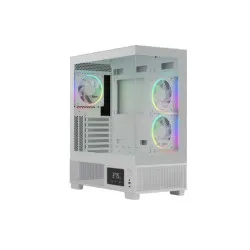Ant Esports Crystal X3 LCD ARGB Mid Tower Gaming Cabinet - White