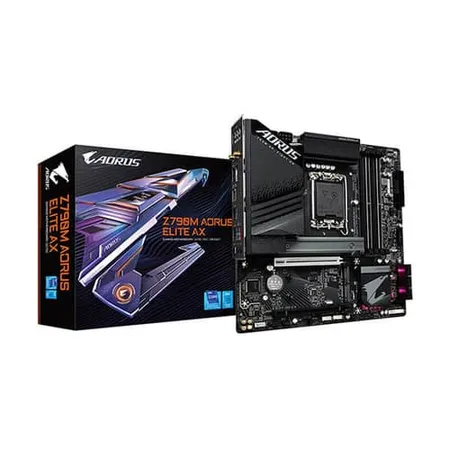 Gigabyte Z790M AORUS ELITE AX ICE Wi-Fi 6E Intel Z790 LGA1700 DDR5 Micro-ATX Motherboard