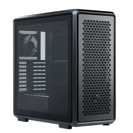 Cooler Master MasterFrame 600 Mesh Black ARGB E-ATX Mid Tower Cabinet with High-Airflow Mesh Panel, Modular Open-Frame Inspired Design, Addressable RGB Lighting And Up To 420mm Radiator Support