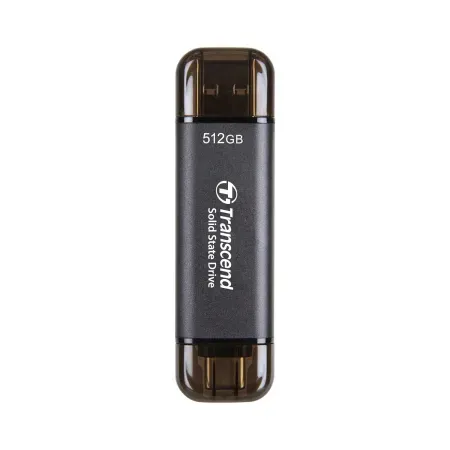 Transcend 300C 512GB USB C Portable External SSD (Silver)