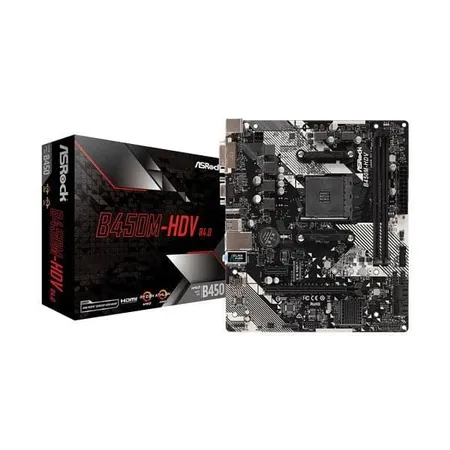 ASROCK B450M-HDV R4.0 DDR4 AMD Motherboard