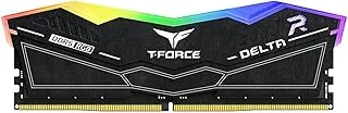 TeamGroup T-Force Delta RGB 32GB 6000MHz (6000MT/s) CL38 Black DDR5 Desktop Gaming Memory, Metal Heatsink, ARGB Sync, ECC, XMP 3.0/EXPO, Compatible With Intel/AMD CPU, High Performance Low Latency RAM