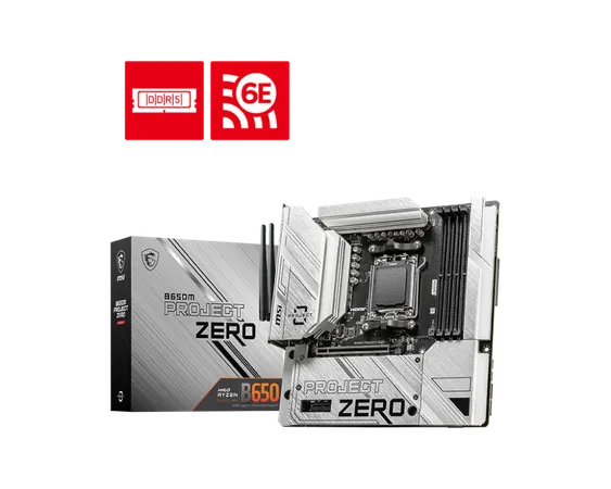 Msi B650M Project Zero Wifi Am5 Micro Atx Motherboard (B650M-PROJECT-ZERO)