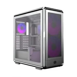 Cooler Master MasterFrame 600 Mesh Silver ARGB E-ATX Mid Tower Cabinet With High-Airflow Mesh Panel, Modular Open-Frame Inspired Design, Addressable RGB Lighting And Up To 420mm Radiator Support