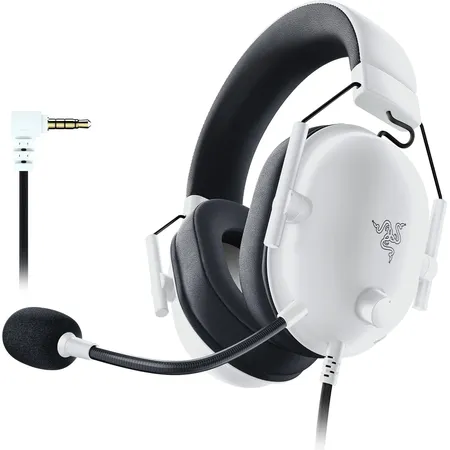 Razer BlackShark V2 X PlayStation Gaming Headset: 50mm Drivers – Cardioid Mic – Lightweight – Comfortable, Noise Isolating Earcups – for PS5, Xbox Series X, PC, Switch via 3.5 mm Audio Jack – White