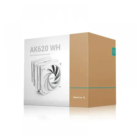 Deepcool AK620 High Performance Dual Tower CPU Cooler - White (R-AK620-WHNNMT-G-1)