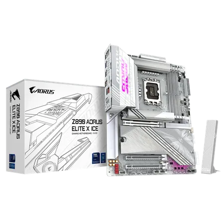 Gigabyte Z890 AORUS ELITE X ICE LGA 1851 ATX Motherboard (Snow White)