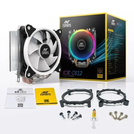 Ant Esports ICE-C612 V2 CPU Air Cooler with Rainbow LED Fan