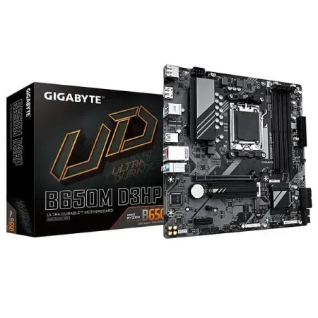 GIGABYTE B650M D3HP PCIe 4.0 Ultra Durable AMD AM5 DDR5 Micro-ATX Motherboard