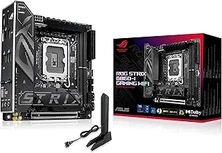 ASUS ROG STRIX B860-I GAMING WIFI B860 LGA 1851 mITX Mini-ITX motherboard, Intel® Core™ Ultra Series 2 Ready, Advanced AI ready, 10+1+2+1 stage, DDR5, 2.5G LAN, WiFi7, M.2, Thunderbolt™ 4, USB Type-C®