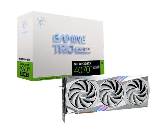 MSI GeForce RTX 4070 Ti Super Gaming X Slim White 16GB Nvidia Graphic Card