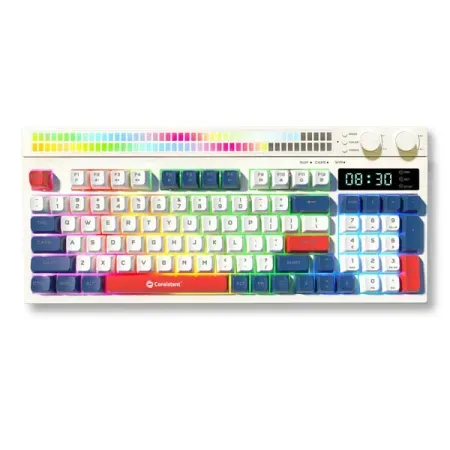 Consistent Moonlite Gaming Wired RGB & Mac Support Keyboard, USB Plug-and-Play, Keystrokes, RGB LED Effect, Stylish Slim Design, Water resistant, Noise free, 26 keys Anit-Ghosting
