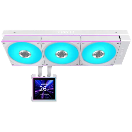 Lian Li HydroShift II LCD-S 360 CL 360mm AIO Liquid Cooler White (GHS2LCDS36CW)