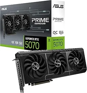 ASUS Prime GeForce RTX™ 5070 12GB GDDR7 OC Edition Graphics Card (PCIe® 5.0, 12GB GDDR7, HDMI®/DP 2.1, 2.5-Slot, Axial-tech Fans, Dual BIOS)