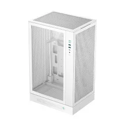 Deepcool CH270 Digital White Mini Tower Cabinet with Digital Display, Type C Port, Upto M-ATX Support, Upto 360mm Radiator Support