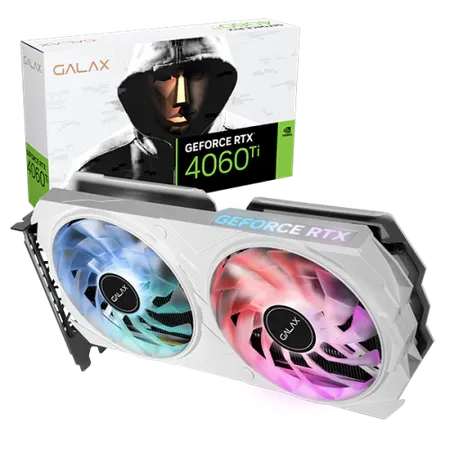 GALAX GeForce RTX 4060 Ti EX (1-Click OC) White 8GB Nvidia Graphic Card