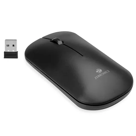 ZEBRONICS-Zeb Dazzle Wireless Optical Mouse with Nano Receiver (Black)