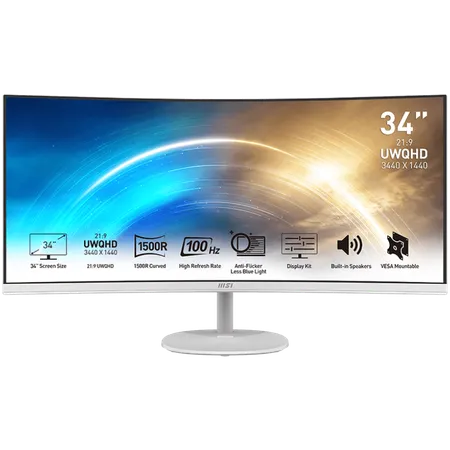MSI Pro MP341CQW 34'' UWQHD(3440x1440) 100 Hz Curv...