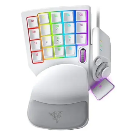 Razer Tartarus Pro Mechanical Gaming Keypad With Analog Optical Switches Mercury White (RZ07-03110200-R3M1)