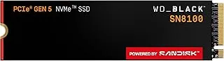 WD_Black Western Digital SN8100 NVMe 1TB, Upto 14900MB/s R, 11000MB/s W, 5Y Warranty, PCIe Gen 5 NVMe M.2 (2280), Gaming Storage, Internal Solid State Drive (SSD) (WDS100T1X0M-00CMT0)